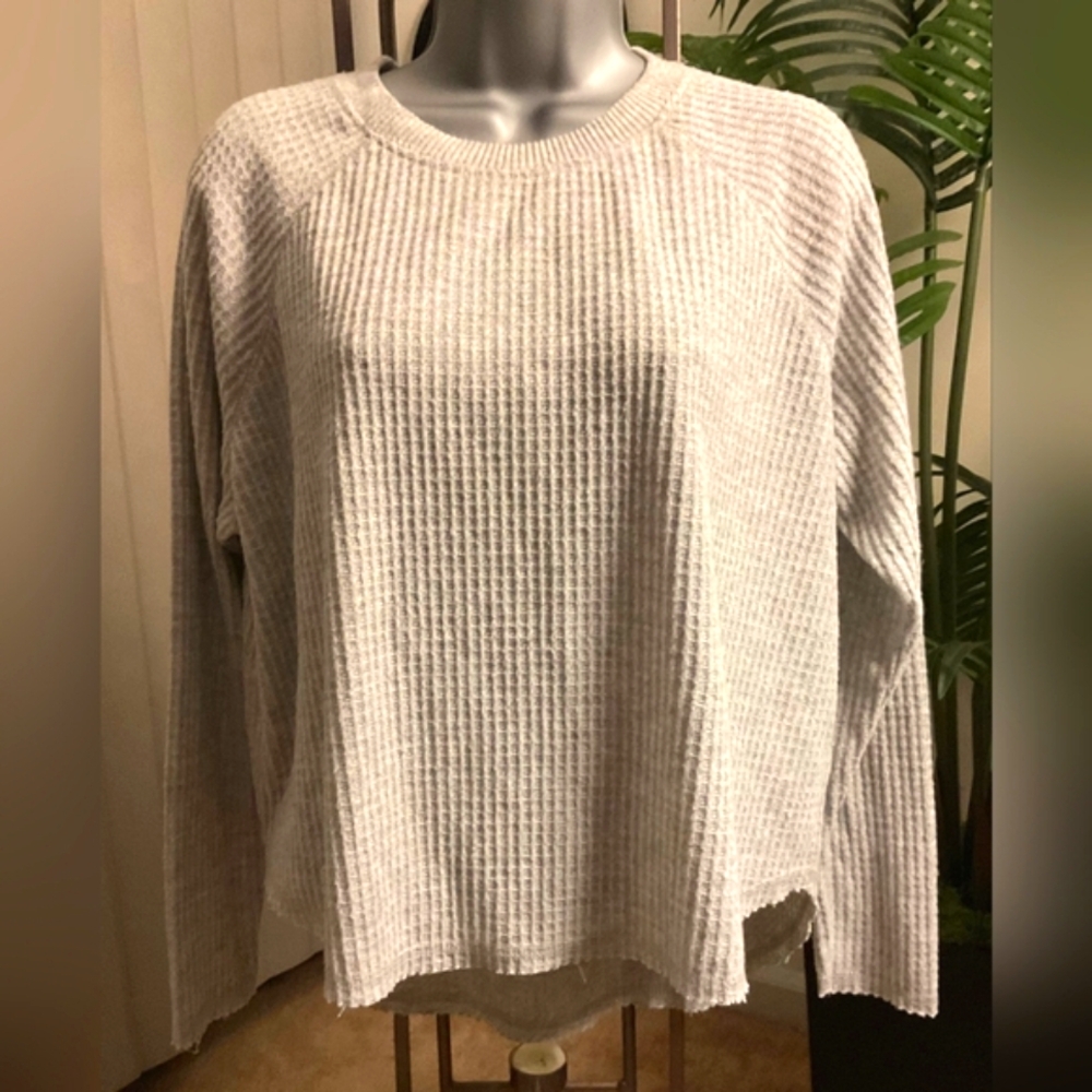 Wild Fable Gray Waffle Knit Sweater
